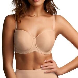 NWT fantasie strapless smoothing bra nude 42 C